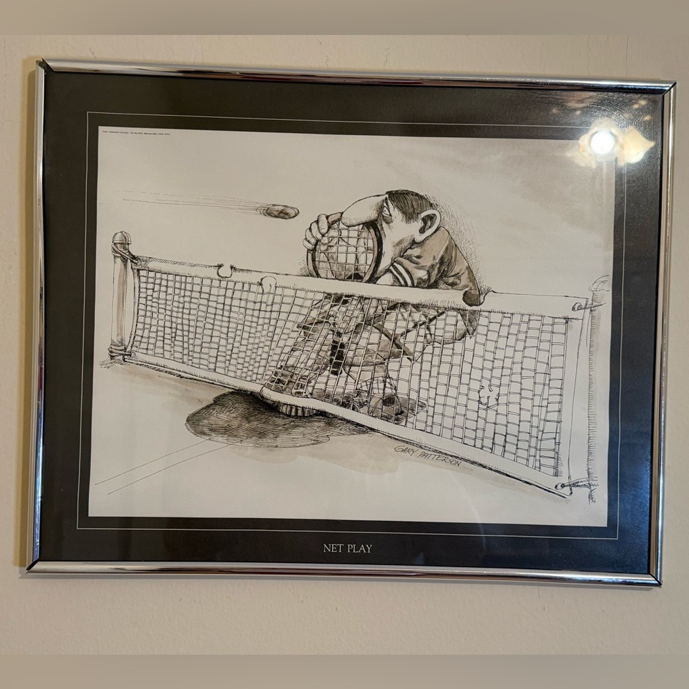 1975 Thought Factory Print By Gary Patterson “Net Play”